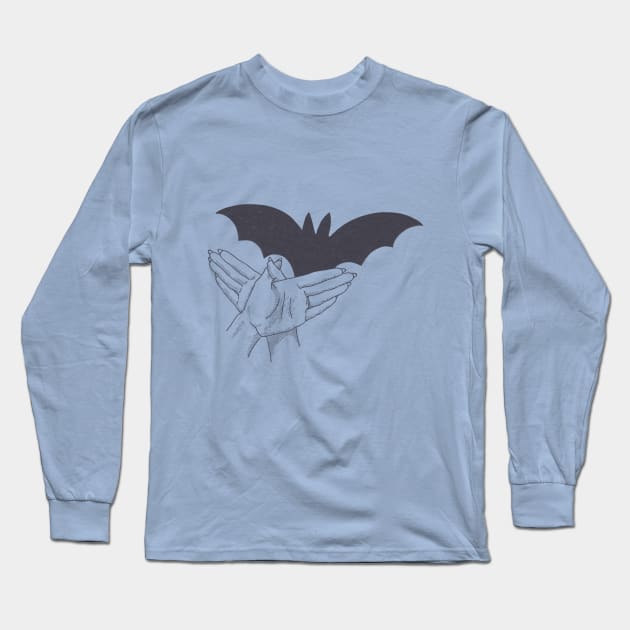 Shadow Puppet Bat Long Sleeve T-Shirt by lexalion